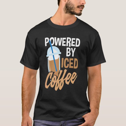 Powered by Iced Coffee T-shirt (Voorkant)
