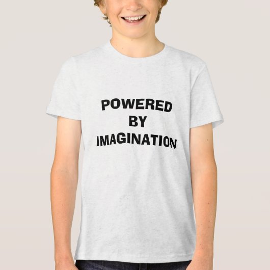POWERED BY IMAGINATION Tri-Blend SHIRT (Voorkant)