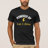 Powered By Mac & Cheese | Macaroni & Cheese T-shirt (Voorkant)