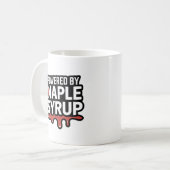Powered by Maple Syrup" - Grappige Canadese trots Koffiemok (Voorkant links)