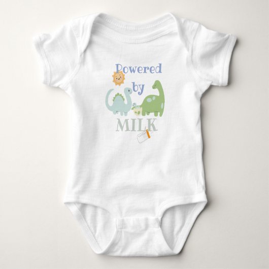 Powered by milk- dinosaur romper (Voorkant)