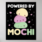 Powered by Mochi - Kawaii Mochi Ice Cream Poster (Voorkant)