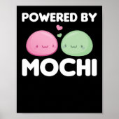 Powered by Mochi - Kawaii Mochi Ice Cream Poster (Voorkant)