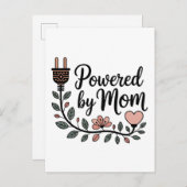 Powered By Mom Aankondigingskaart (Voorkant / Achterkant)