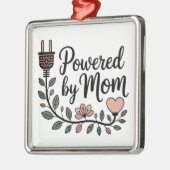 Powered By Mom Metalen Ornament (Links)