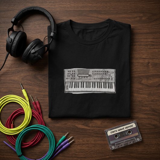 Powered by Oscillators – Retro Digital Wave Synth T-shirt