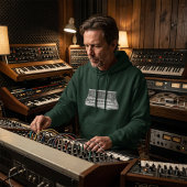 Powered by Oscillators – Vintage Analog Synth Hoodie