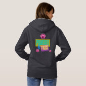 "Powered by Paws" Pink Paws Ontwerp Hoodie (Achterkant volledig)