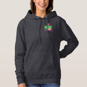 "Powered by Paws" Pink Paws Ontwerp Hoodie (Voorkant)