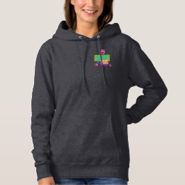 "Powered by Paws" Pink Paws Ontwerp Hoodie