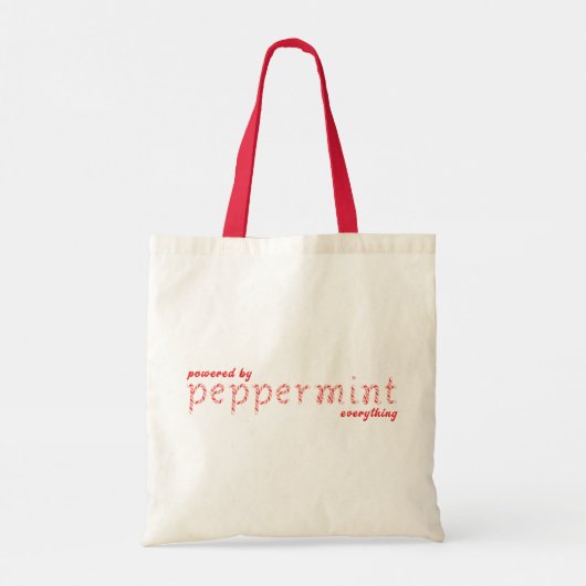 Powered by Peppermint Everything – Feestelijke vak Tote Bag (Achterkant)