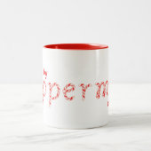 Powered by Peppermint Everything – Feestelijke vak Tweekleurige Koffiemok (Center)