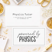 Powered by physics, private lessons visitekaartje
