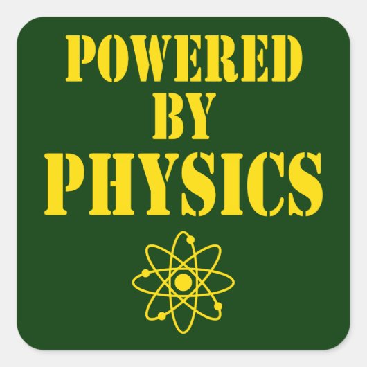 Powered by Physics Sticker (Voorkant)