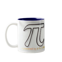 Powered by Pi & Coffee Mug – Minimalist Math Gift 