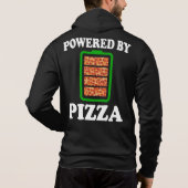 Powered by Pizza - Funny Pizza Hoodie (Achterkant)