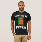 Powered by Pizza - Funny Pizza T-shirt (Voorkant volledig)