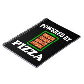 Powered By Pizza - Grappige Pizza Notitieboek (Linkerzijde)