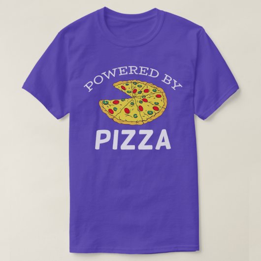 Powered By Pizza T-shirt (Design voorkant)