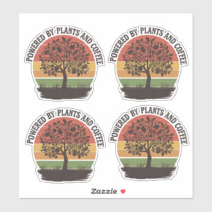 Powered by planten en Koffie Sticker