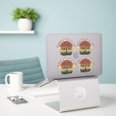 Powered by planten en Koffie Sticker (Laptop op bureau)