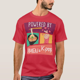 Powered by Ramen & K-pop Asia Korea Music Mode T-shirt
