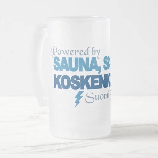 Powered by Sauna, Sisu & Kossu mok (Voorkant links)