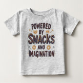 Powered by Snacks Imagination Funny Food Quote Typ (Voorkant)