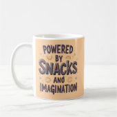 Powered by Snacks Imagination Funny Food Quote Typ Koffiemok (Links)