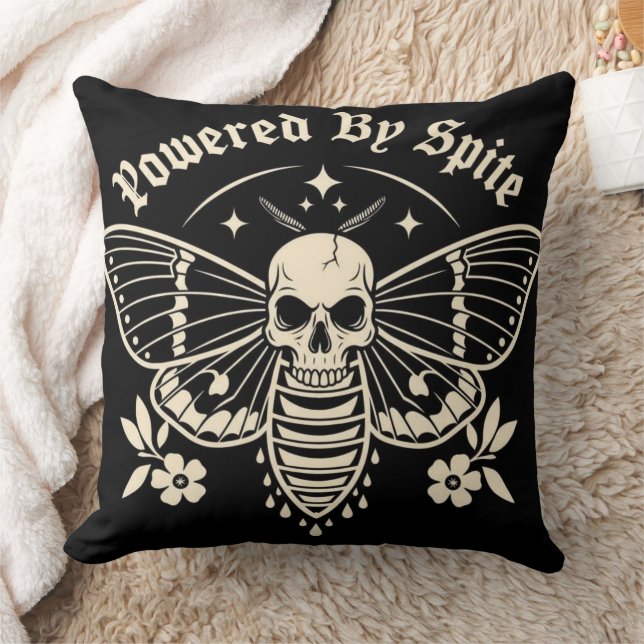 "Powered By Spite" Dead Moth Pillow Kussen (Deken)