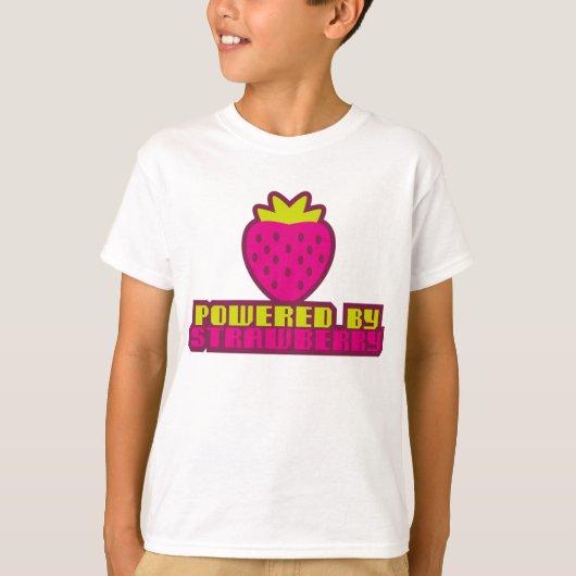 POWERED_BY_STRAWBERRY T-SHIRT (Voorkant)