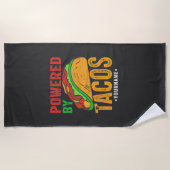 Powered By Tacos Mexican Food Lover Strandlaken (Voorkant)