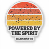 Powered by the Spirit – Zechariah 4:6 Sticker (Voorkant)