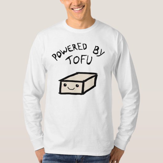 Powered by tofu t-shirt (Voorkant)