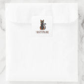 Powered by Tortitude Funny Cat Sticker (Tas)