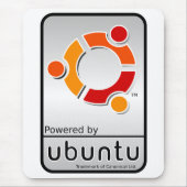 Powered by Ubuntu Mousepad Muismat (Voorkant)