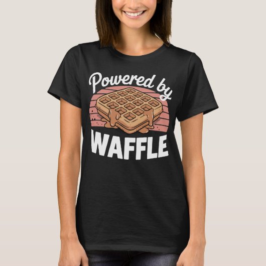 Powered By Waffle T-shirt (Voorkant)