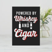 Powered by Whiskey Cigar Smoker Tobacco Humidor Gi Kaart (Staand voorkant)