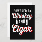 Powered by Whiskey Cigar Smoker Tobacco Humidor Gi Kaart (Voorkant / Achterkant)