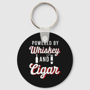 Powered by Whiskey Cigar Smoker Tobacco Humidor Gi Sleutelhanger