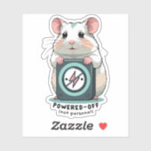 Powered Off Not Personal – Introvert Life funny Sticker (Vel)