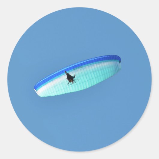 Powered Para Glider Ronde Sticker (Voorkant)