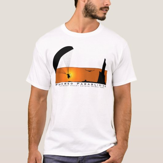 Powered Paragliding in MONUMENT VALLEY NAVAJO TRIB T-shirt (Voorkant)