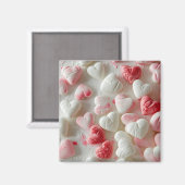 Powered Sugar Heart Snoep Magnet (Voorkant / Achterkant)