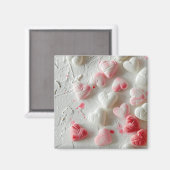 Powered Sugar Sour Heart Snoep Magnet (Voorkant / Achterkant)