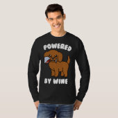 Powered Wine Goldendoodle Dog Drink T-shirt (Voorkant volledig)