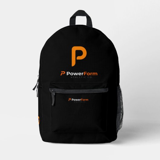 PowerForm Athletic Icon Zwarte Gym Rugzak (Voorkant)