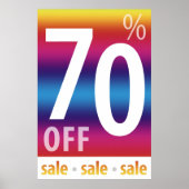 Powerful 70% OFF SALE Sign | Colorful Poster (Voorkant)