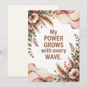 Powerful Birth Wave Affirmation Art Feestdagenkaart (Voorkant / Achterkant)