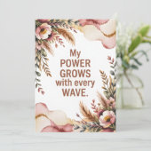 Powerful Birth Wave Affirmation Art Feestdagenkaart (Staand voorkant)
